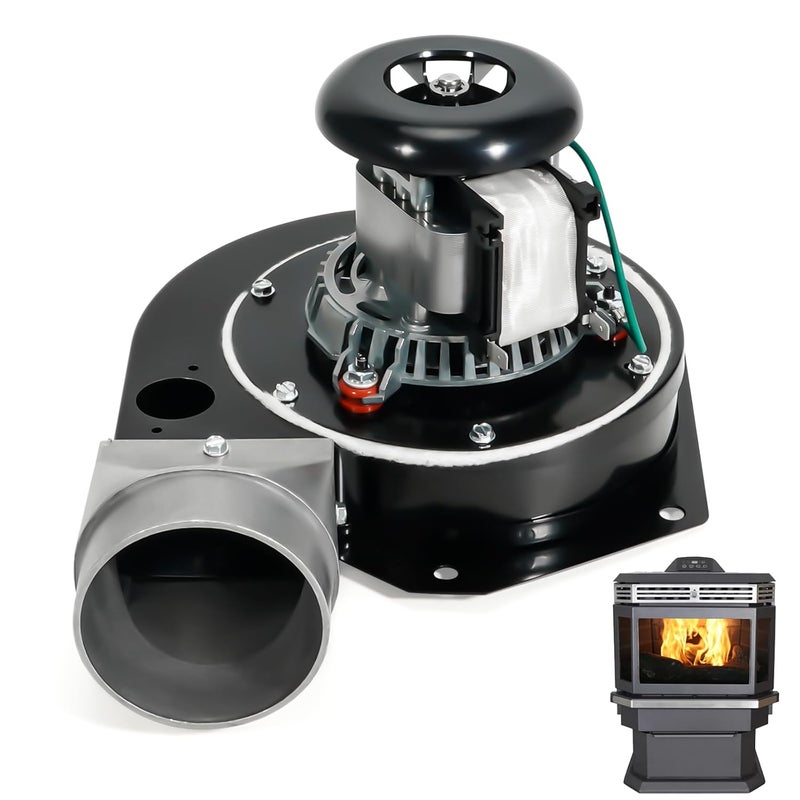 loosoo 80602 Combustion Exhaust Blower Motor Fan Assembly with Housing Compatible with US Stove & USSC Bay Front 5660, Vogelzang VG5770 VG5790, Ashley AP5660L AP5770 AP5710, King 5501S Pellet Stoves - Image 1